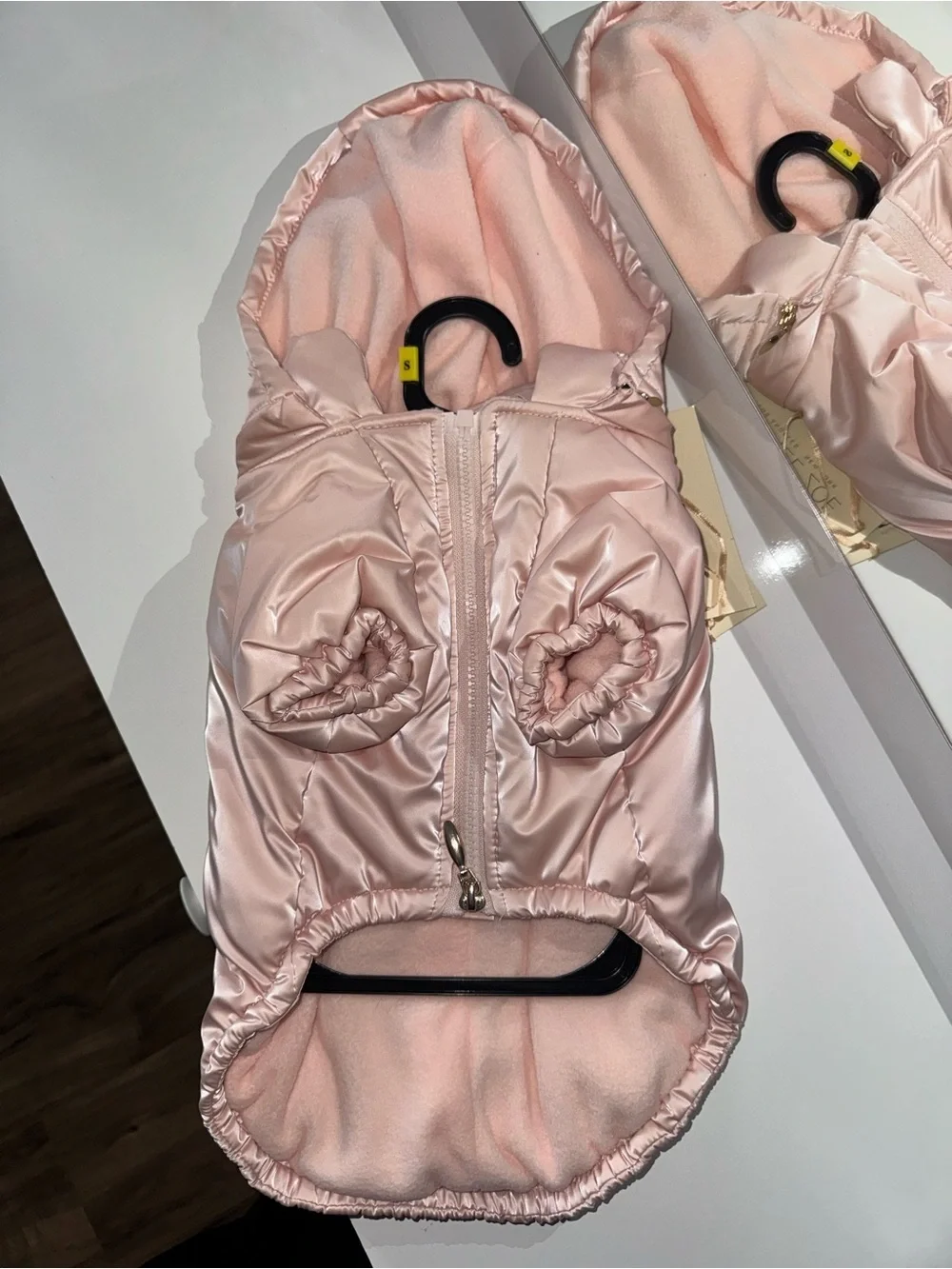 Rachel Zoe Light Pink Puffer Dog Coat